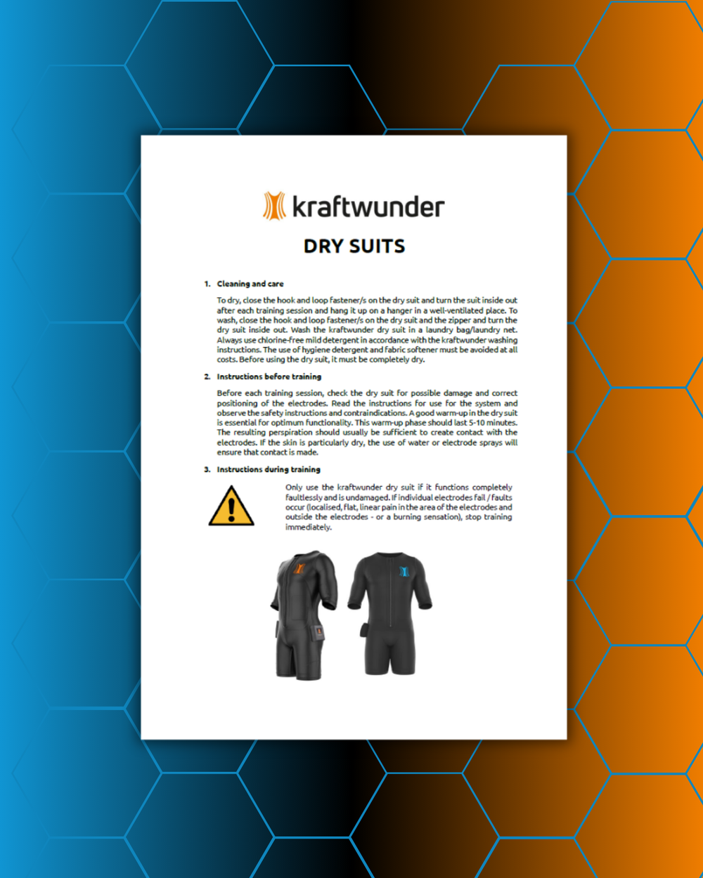 Dry suit insert instruction manual English
